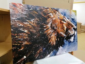 Quadro su tela – Re degli animali in acquerello