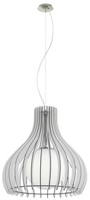 Eglo 61715 - Lampadario a sospensione con filo TINDORI 1xE27/60W/230V diametro 50 cm bianco