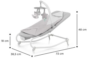 KINDERKRAFT - Dondolo vibrante per bambini con melodia FELIO 2 grigio