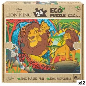 Puzzle per Bambini The Lion King Double-face 24 Pezzi 70 x 1,5 x 50 cm (12 Unità)