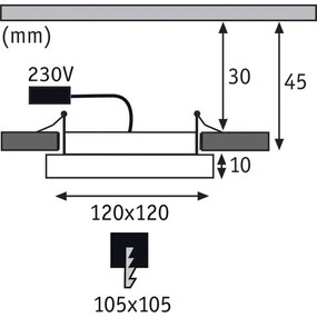 Paulmann 92940 - Lampada da incasso AREO per bagno LED/6,5W IP44 dimmerabile 230V