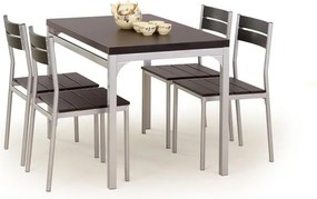 Set tavolo MDF + 4 sedie Malcolm wengé