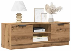 Mobile Tv Marrone Artigianale 102x35x36,5 Cm Legno Multistrato /