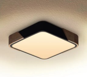 Brilagi - Plafoniera a LED PILANA LED/24W/230V rovere/nero 32x32 cm