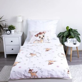 Biancheria da letto per bambini in cotone per culla 100x135 cm Bambi "Beige" – Jerry Fabrics