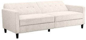 Divano letto in velluto a coste bianco 82 cm Hartford - Støraa