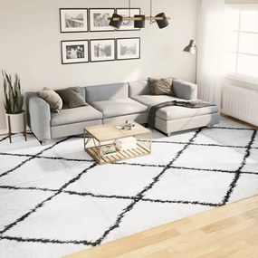 Tappeto Shaggy Pamplona A Pelo Lungo Crema E Nero 300x400 Cm /