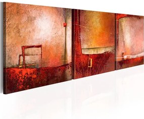 Quadro Silenzio  Colore rosso bordeaux, Dimensioni e Misure 120x40