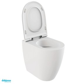 Azzurra Ceramica "Comoda" Wc Da Terra Filo Muro Bianco Opaco