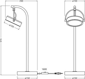 Osram - Lampada da tavolo LED DECOR PUCK LED/11W/230V nera