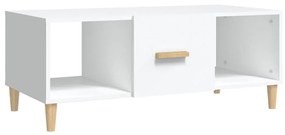 Tavolino da Salotto Bianco 102x50x40 cm in Legno Multistrato