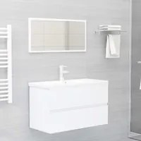 Set Mobili da Bagno Bianco in Truciolato 3071684