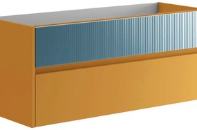 Mobile da bagno sotto lavabo Niwa beige laccato opaco L 119.5 x H 50 x P 45.5 cm 2 cassetti, lavabo non incluso