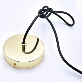 Lampadario a sospensione con filo HARMA 1xE27/15W/230V diametro 14 cm bianco/oro