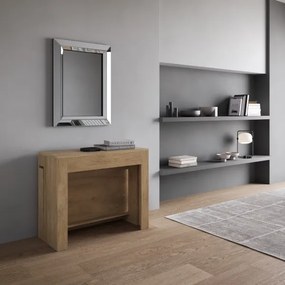 Consolle in legno nobilitato ELIA allungabile fino a 302 cm Quercia allunghe interne