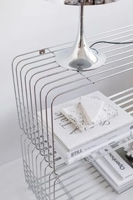 Libreria da parete color argento lucido in metallo 70x30 cm Wire – Mette Ditmer Denmark