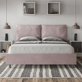 Letto contenitore da 160x190 in microfibra glicine Antea