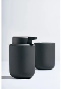 Tazza in gres nero per spazzolini da denti Ume - Zone