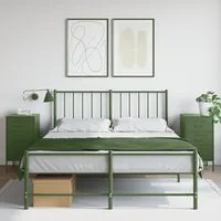 Comodini 2 pz Verde Oliva 36x39x68 cm Acciaio Laminato a Freddo 843087