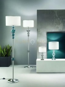 Piantana tebe ottanio  e cromo 1 luce attacco e27 d.40cm