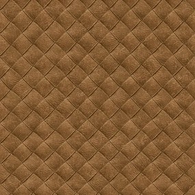 Carta da parati Treccia marrone ruggine, 53 cm x 10.05 m
