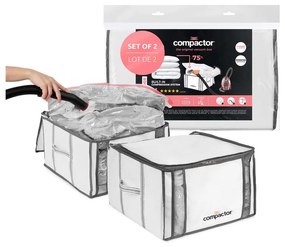 Set di organizer per vestiti sottovuoto/rinforzati in tessuto 2 pz 42x25x25 cm Life – Compactor