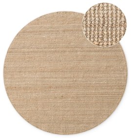 Tappeto rotondo di colore naturale in iuta ø 200 cm Bouclé Jaipur – Hanse Home