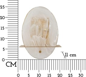 Lampada da parete dorata in vetro Portlan – Mauro Ferretti