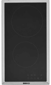 Piano cottura domino Beko HDMC32400TX 2 zone 30 cm 3000 W inox/nero