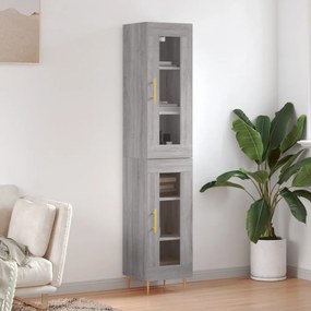 Credenza Grigio Sonoma 34,5x34x180 Cm İn Legno Multistrato /