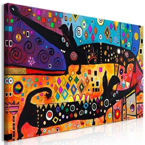 Quadro Extravagant Dogs (1 Part) Wide  Colore colorful, Dimensioni e Misure 120x60