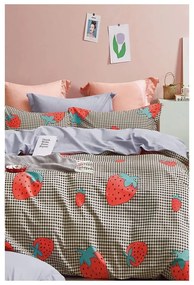 Biancheria da letto in cotone renforcé per letto singolo/per letto esteso con lenzuolo incluso/3 pezzi 160x220 cm Strawberry – Mila Home