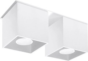 Applique Rettangolare da soffitto 2xGU10 QUAD 2 in alluminio