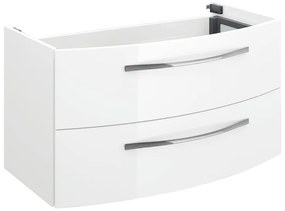 Mobile da bagno sotto lavabo PELIPAL bianco lucido L 90 x H 49 x P 48 cm 2 cassetti, lavabo non incluso