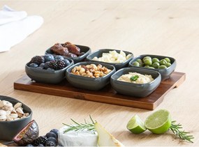 Set da portata da portata color antracite in porcellana 6 pz Essentials – Ladelle