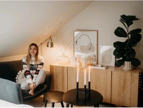 Portacandele in alluminio nero, altezza 20 cm Deeb - Bloomingville