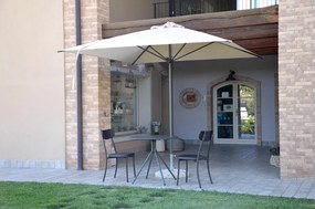 Ombrellone a palo centrale antracite Girasole TEMPOTEST L 200 x 200 cm con telo ecru