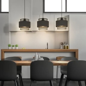 Lampadario Design Ottomane nero 3x E27 INSPIRE