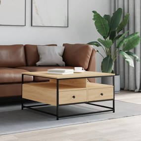 Tavolino Da Salotto Rovere Sonoma 80x80x45cm Legno Multistrato /