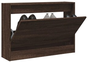 Scarpiera Rovere Marrone 80x21x57 Cm İn Legno Multistrato /