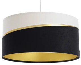 Lampadario a sospensione con filo SWING 1xE27/60W/230V nero/bianco/oro