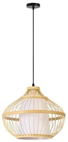 Immax 08256L - Lampadario a sospensione con filo PINCHOS 1xE27/40W/230V diametro 40 cm bambù