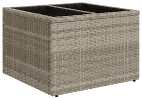 Set divano da giardino 9pz con cuscini grigio chiaro polyrattan