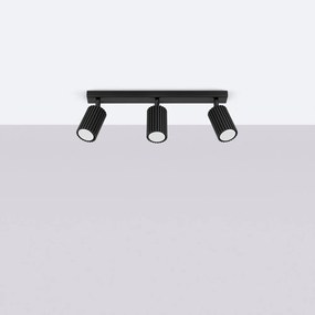 Faretto nero 6,5x45 cm Gleam – Sollux