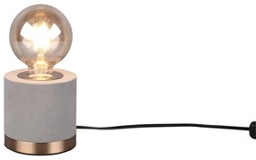 Lampada da tavolo grigia in velluto (altezza totale 11 cm) Judy – Trio