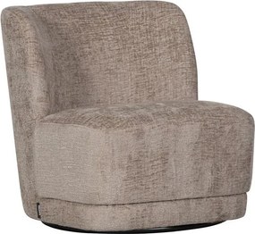 Poltrona in velluto marrone chiaro Atty - WOOOD