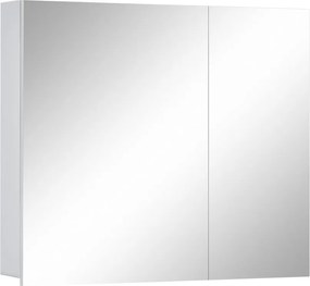 Mobile da bagno a parete bianco con specchio , 80 x 70 cm Wisla - Støraa