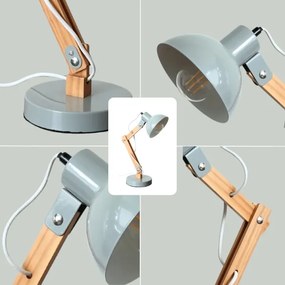 Brilagi - Lampada da tavolo FOCUS 1xE27/40W/230V grigia