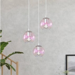 Eglo 901921 - Lampadario a sospensione su cavo ARISCANI 3xE27/60W/230V, cromo lucido