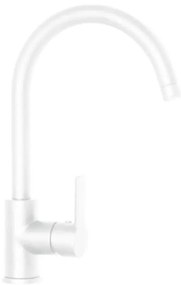 Rubinetto da cucina a collo di cigno Aquasound bianco verniciato SCHOCK